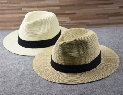 Foldable Fedora Straw Hat - Image 2