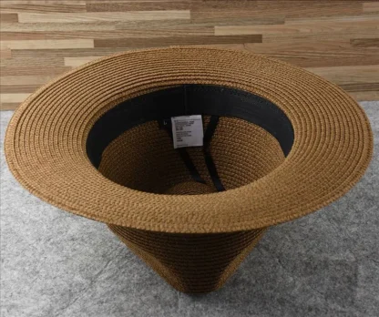 Foldable Fedora Straw Hat - Image 6