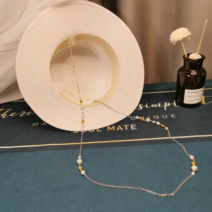 Beaded Boater Straw Hats - Image 4