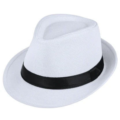 Plain Black Band Straw Hat
