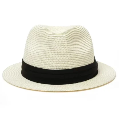 Fedora Short Brim Straw Hat - Image 5