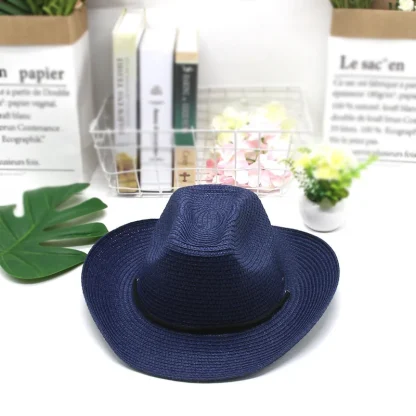 Thin Rope Band Straw Hats - Image 6