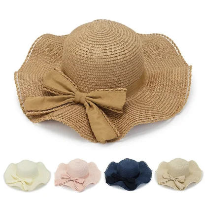 Chic Bowknot Straw Hat - Image 6