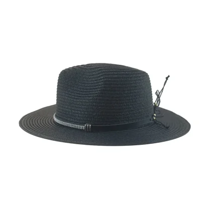 Sun Protection Solid Straw Hats - Image 2