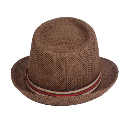 Trilby Striped Band Straw Hats - Image 4