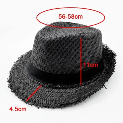 Trilby Frayed Edge Straw Hats - Image 7