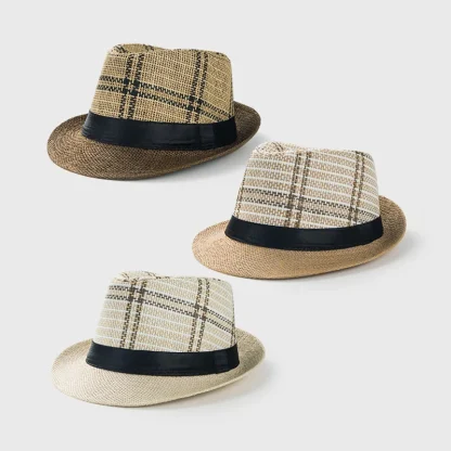Breathable Striped Straw Hats - Image 4