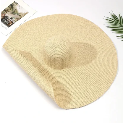 Ultra Wide Brim Straw Hat - Image 2