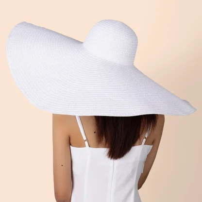 Ultra Wide Brim Straw Hat