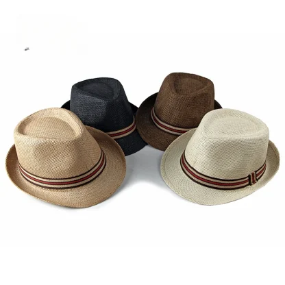 Breathable Trilby Straw Hats - Image 5
