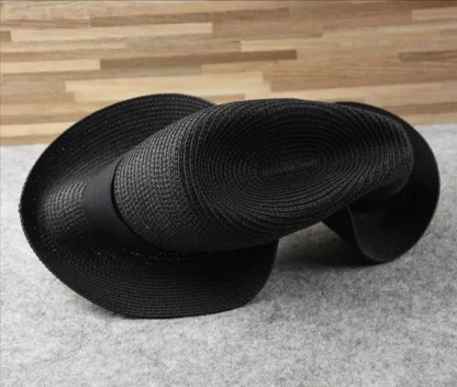 Foldable Fedora Straw Hat - Image 4