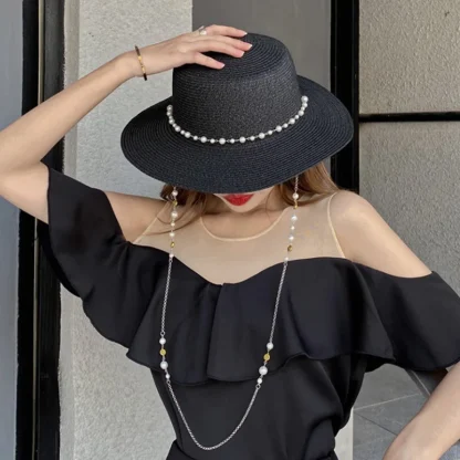 Beaded Boater Straw Hats