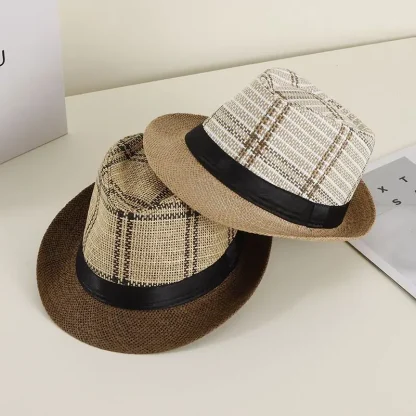 Breathable Striped Straw Hats