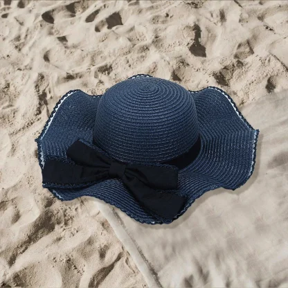 Chic Bowknot Straw Hat - Image 3