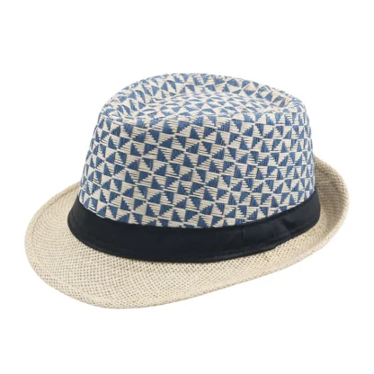Retro Jazz Trilby Straw Hats - Image 4