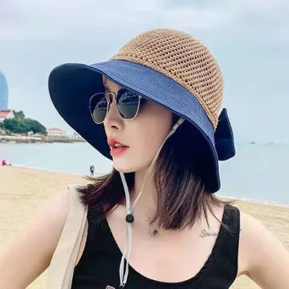 Breathable Bucket Straw Hats - Image 2
