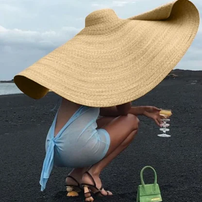 Oversized Brim Floppy Straw Hat