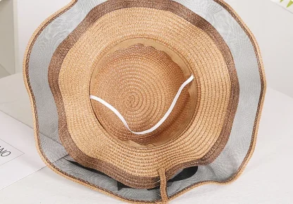 Wide Brim Wavy Straw Hats - Image 6