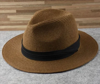 Foldable Fedora Straw Hat - Image 5