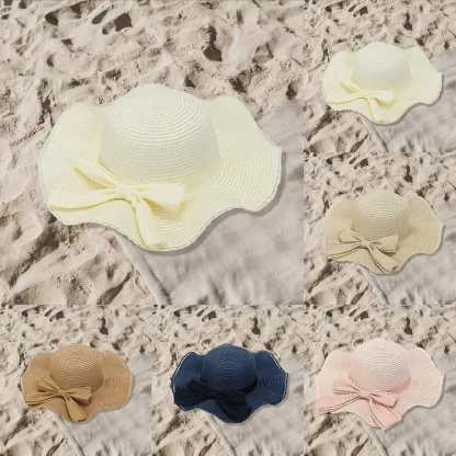 Chic Bowknot Straw Hat - Image 2