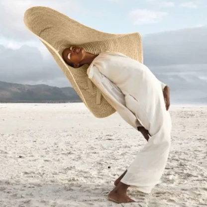 Oversized Brim Floppy Straw Hat - Image 4