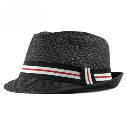 Striped Band Casual Straw Hats