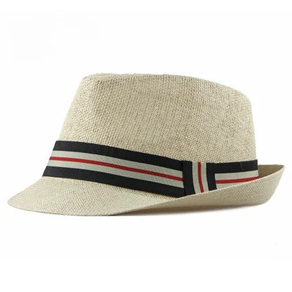 Striped Band Casual Straw Hats - Image 4