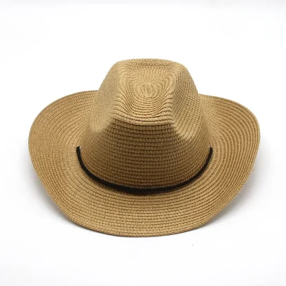 Thin Rope Band Straw Hats - Image 2