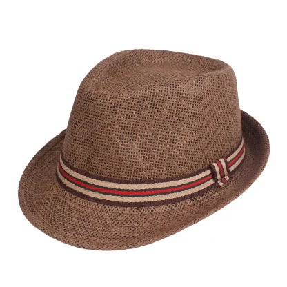 Trilby Striped Band Straw Hats