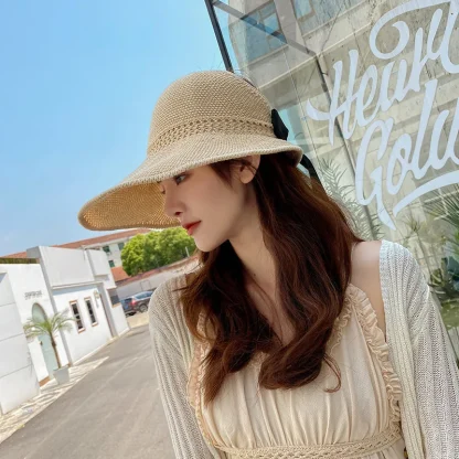 Large Brim Sun Visor Straw Hats - Image 5