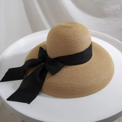 Chic Wide Brim Straw Hat - Image 2