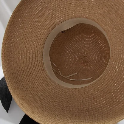 Chic Wide Brim Straw Hat - Image 6