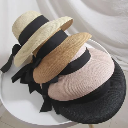 Chic Wide Brim Straw Hat - Image 5