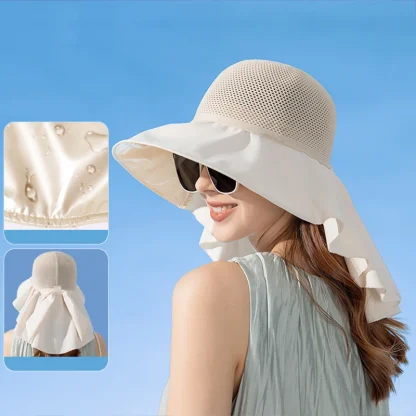 UV Neck Protection Straw Hats - Image 6