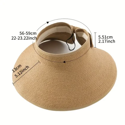 Foldable Visor Straw Hats - Image 7