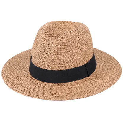Casual Plain Band Straw Hats - Image 4