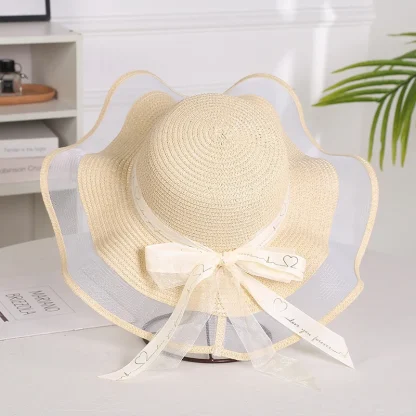 Mesh Floppy Brim Straw Hats