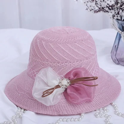 Cute Bow Band Straw Hats - Image 5