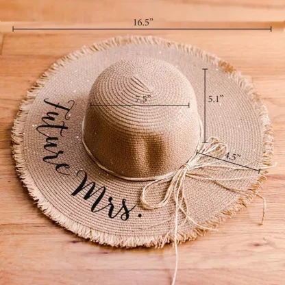 Frayed Chic Sequin Straw Hat - Image 3