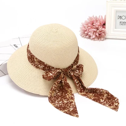 Chic Bowknot Band Straw Hats - Image 5