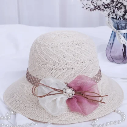 Cute Bow Band Straw Hats