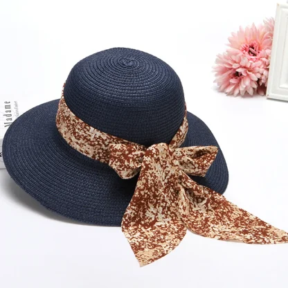 Chic Bowknot Band Straw Hats - Image 3