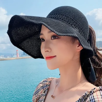 Large Brim Sun Visor Straw Hats - Image 3