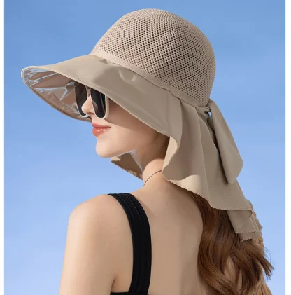 UV Neck Protection Straw Hats - Image 5