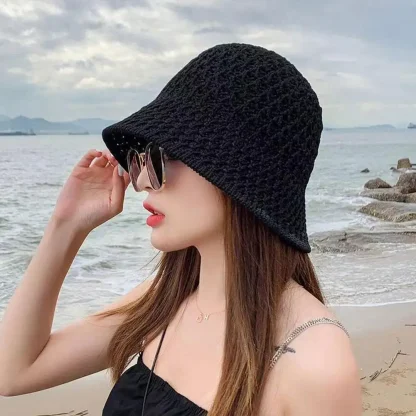 Hollow Out Bucket Straw Hat - Image 7