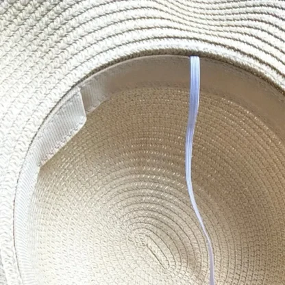 Scalloped Trim Floppy Straw Hats - Image 6