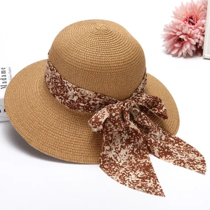 Chic Bowknot Band Straw Hats - Image 4