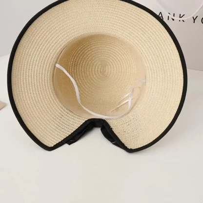 Chic Bowknot Decor Straw Hat - Image 3