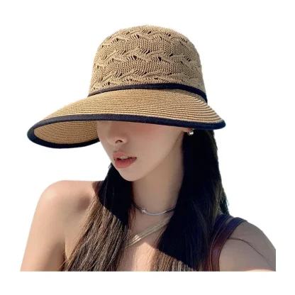Chic Bow Wide Brim Straw Hats - Image 4