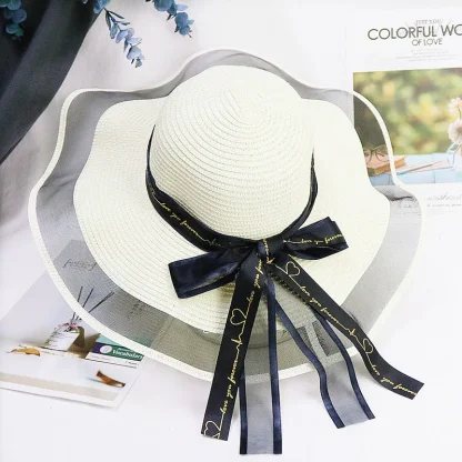Mesh Edge Elegant Straw Hats